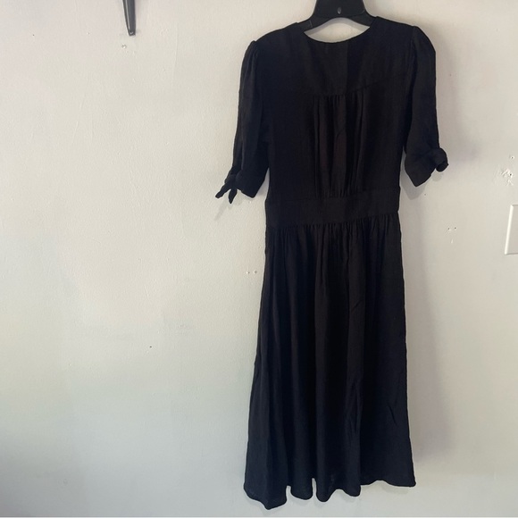 Free People Black Cotton Love Of My Life Button Down Midi Dress 37383 - Picture 3 of 10